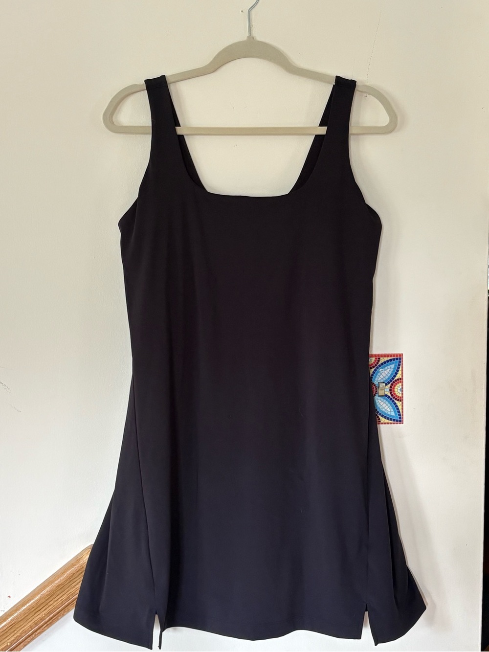 Old Navy Black Square-Neck Active Dress